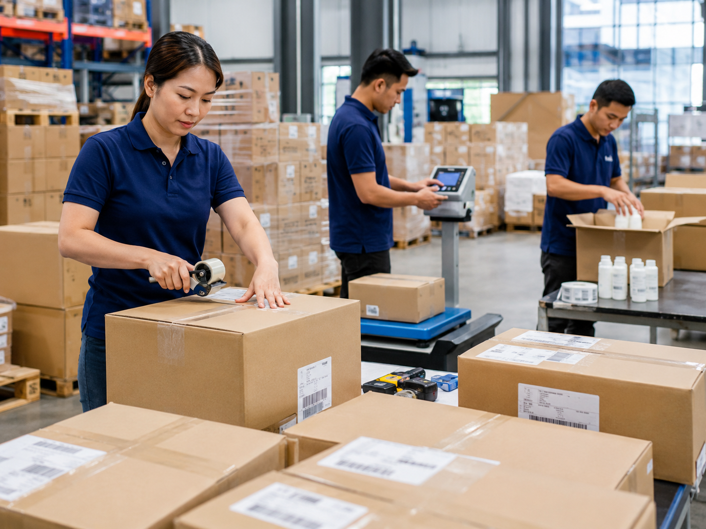 Repacking weighing labeling